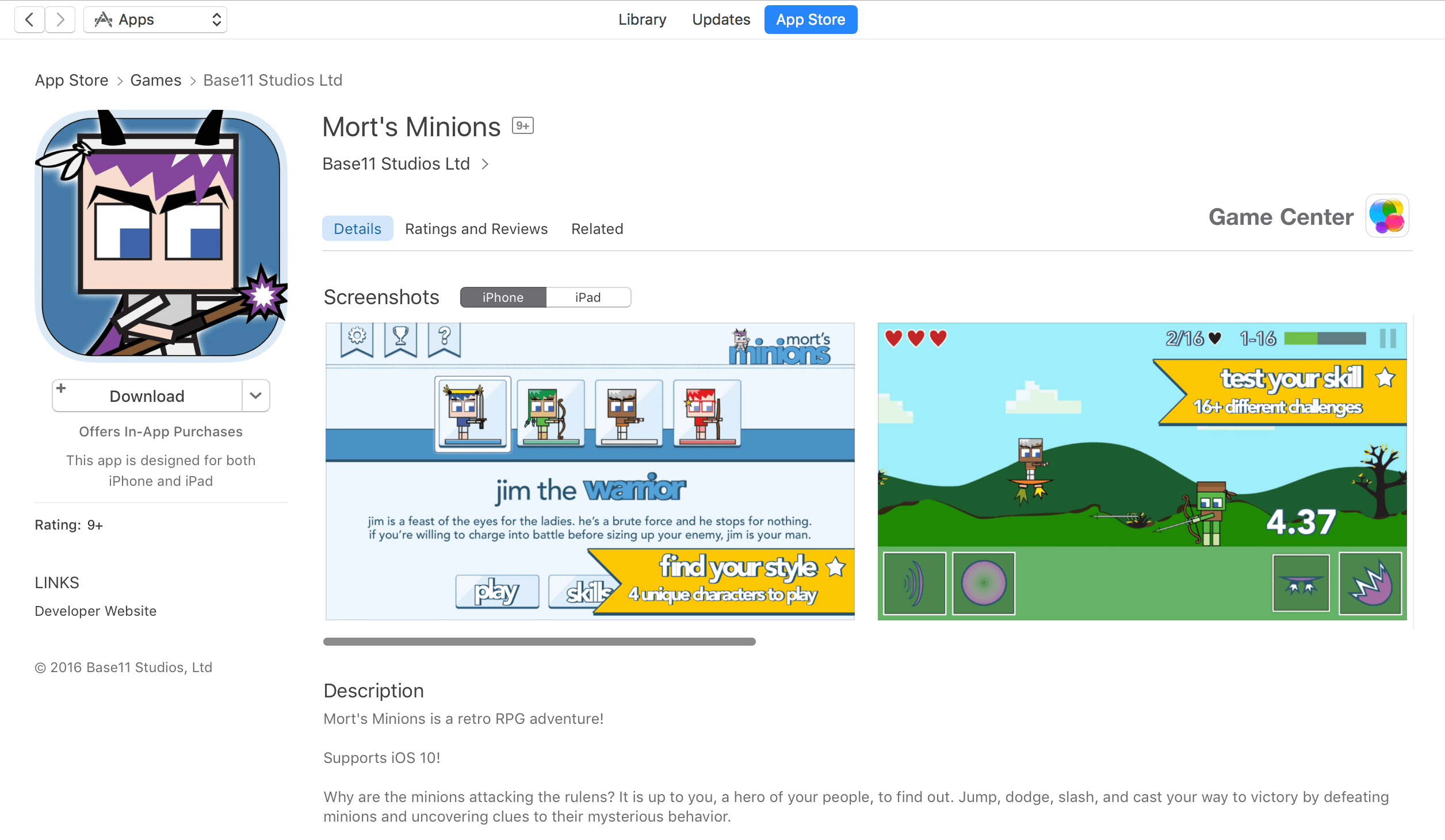 Morts Minions App Store