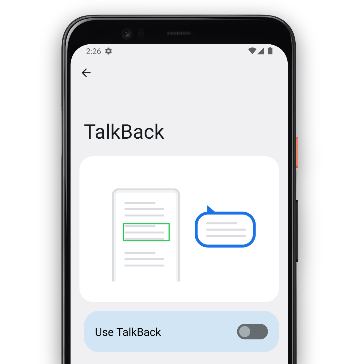 talkback landing page